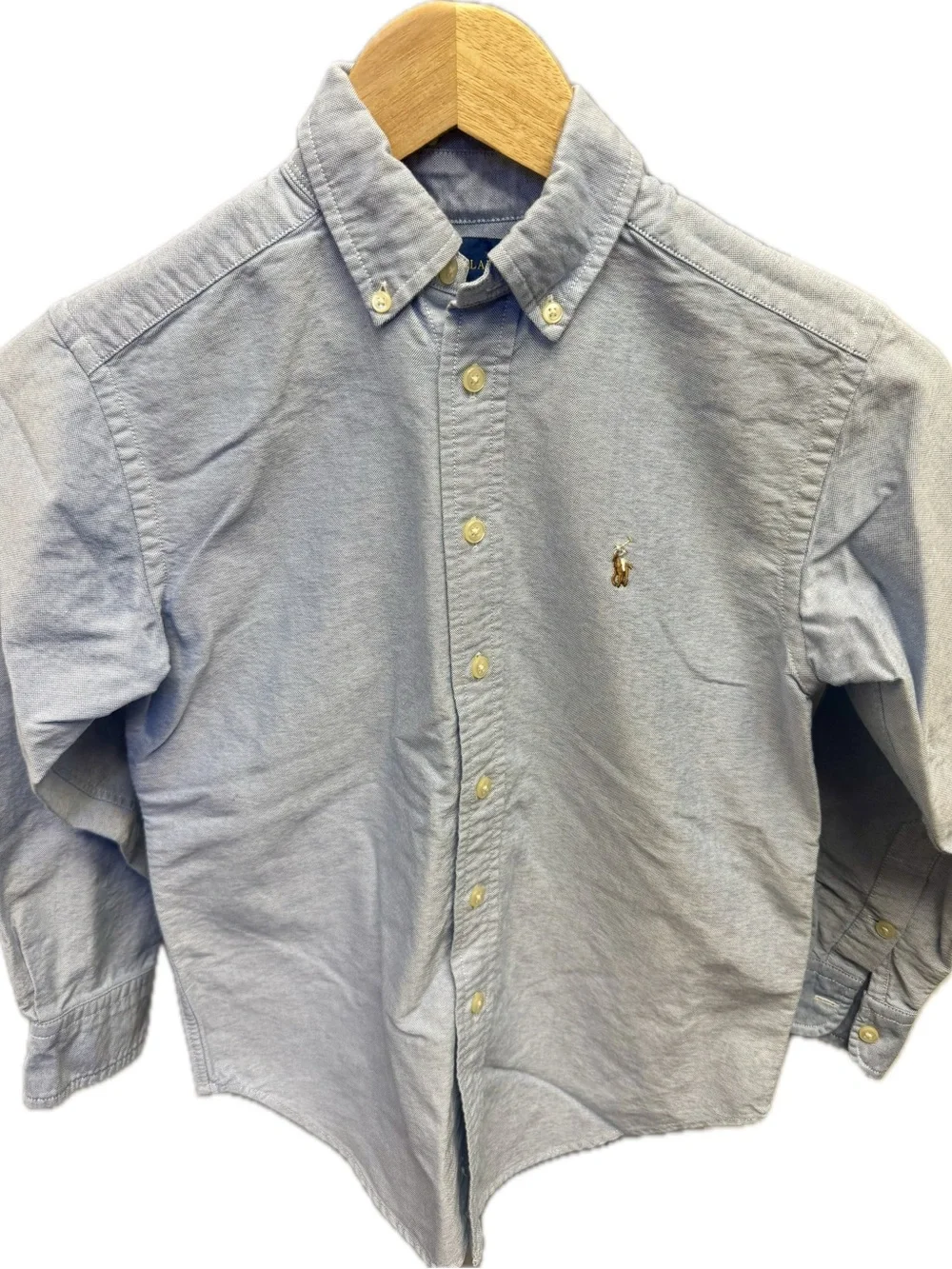 Ralph Lauren Light Blue Button-Down Oxford Shirt with Pony Logo Boys size 8